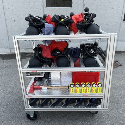 Atemschutzmodul. Vergrösserte Ansicht