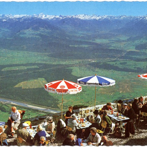 Aussicht von der Terrasse, 1960er-Jahre. Vergrösserte Ansicht