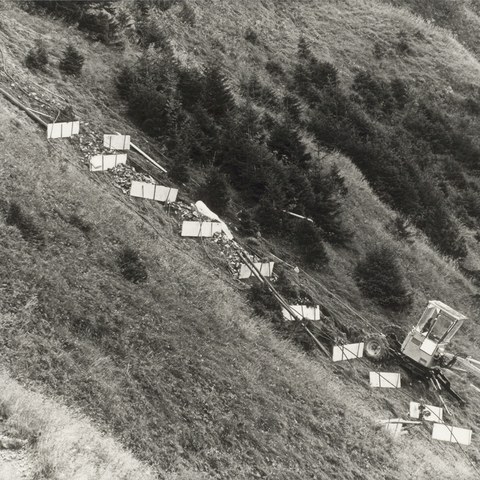 Bau von Abwasserleitungen, 1983. Vergrösserte Ansicht