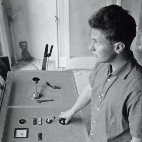 Betriebsleiter Hans Sutter, 1964. Vergrösserte Ansicht