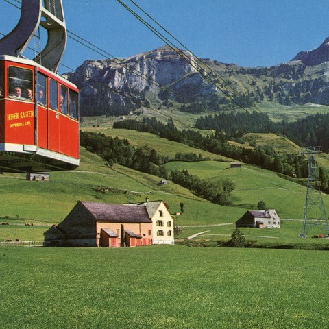 Die neue Bahn auf den Hohen Kasten, 1964. Vergrösserte Ansicht