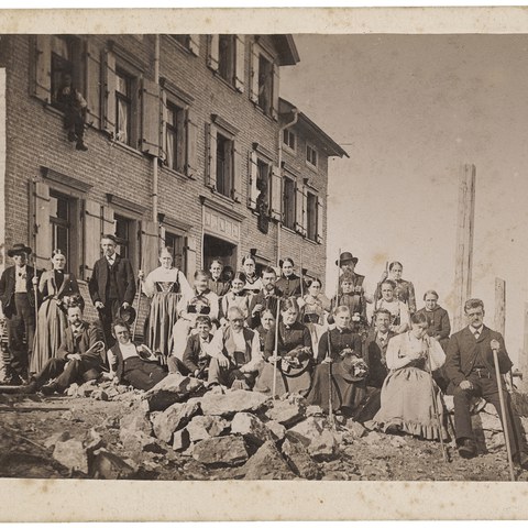 Neubau des Berggasthauses, 1891/92. Vergrösserte Ansicht