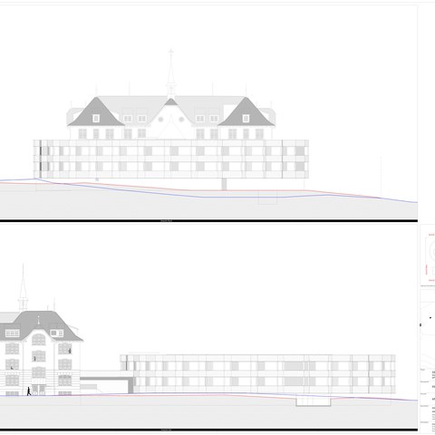 Bürgerheim Appenzell ANSICHTEN NORD, OST. Vergrösserte Ansicht